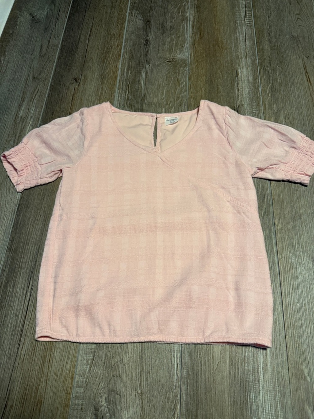 Abercrombie kids Light Pink V-Neck Short Sleeve Top